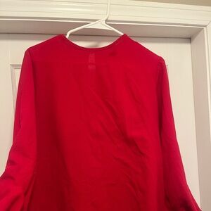 Women's Red Long Sleeve Top